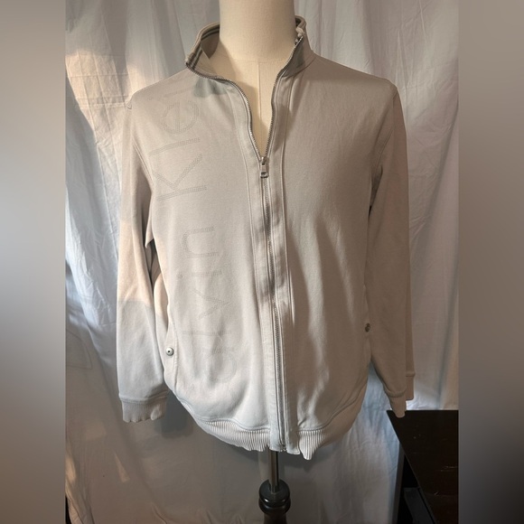 Calvin Klein Lightweight Full Zip Jacket. Grey. Men’s SZ L. Few Light Spots - Picture 1 of 8